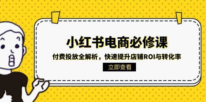 (6.12)小红书电商必修课：付费投放全解析，快速提升店铺ROI与转化率